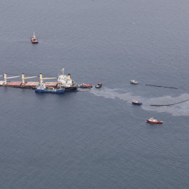 Así avanza el derrame de combustible hacia la Bahía de Algeciras