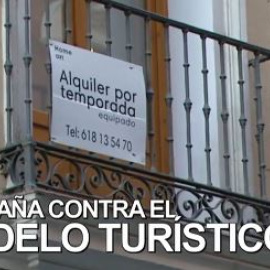 Campaña contra la burbuja turística en Madrid en vísperas de Fitur