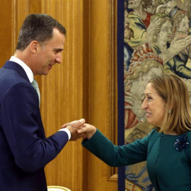 Imagen de la reunión entre Ana Pastor, presidenta del Congreso y el rey Felipe II/EFE