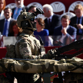 Militar en un tanque