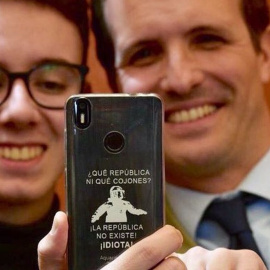 Selfie publicado por Pablo Casado. Pablo Casado a través de su cuenta de Twitter