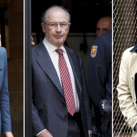 En la foto, Iñaki Urdangarin, Rodrigo Rato y Francisco Correa, los protagonistas judiciales de la semana / EFE/REUTERS