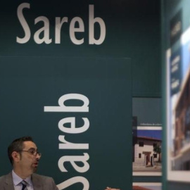 Stand de la Sareb, el banco malo, en una feria inmobiliaria.