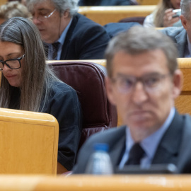 La portavoz de Junts en el Congreso, Miriam Nogueras, y el líder del PP, Alberto Núñez Feijóo.