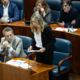 La nueva portavoz del PSOE en la Asamblea, Mar Espinar, interviene durante un pleno en la Asamblea de Madrid, a 6 de febrero de 2025, en Madrid (España).Alejandro Martínez Vélez / Europa Press06 FEBRERO 2025;PORTAVOZ;PSOE;CARA A CARA: ASAMBLEA06/2/2025