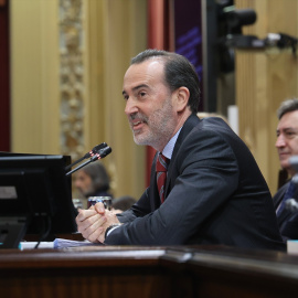 El presidente del Parlament Balear, Gabriel Le Senne, durante una sesión plenaria, en el Parlament balear, a 4 de febrero de 2025.