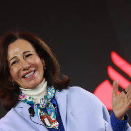 La presidenta del Banco Santander, Ana Botín, durante la presentación de Openbank en Ciudad de México (México).