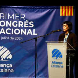 Sílvia Orriols durant el congrés d'Aliança Catalana, celebrat l'estiu passat.