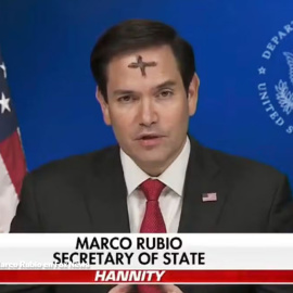 Captura del vídeo de Marco Rubio durante su alocución en Fox News.