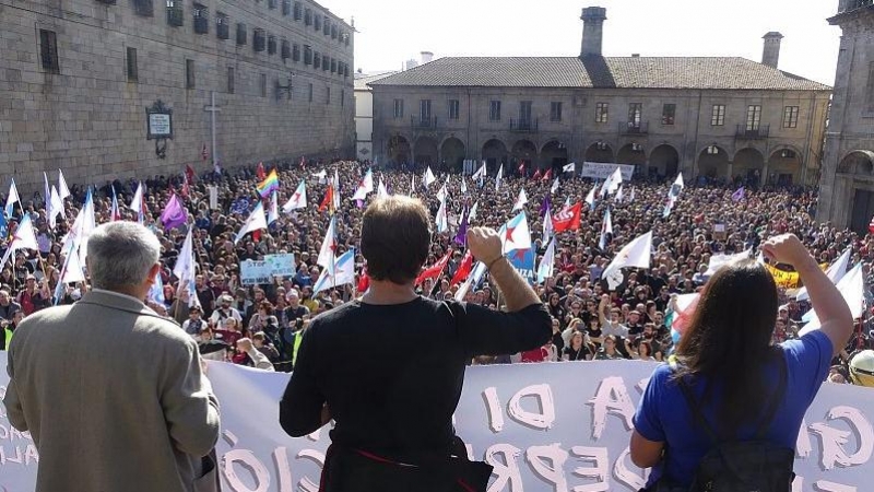 Imagen de archivo de una manifestación de la CIG en Santiago.