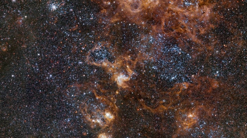 El estudio se ha centrado en la nebulosa de la Tarántula, el objeto más destacado de la Gran Nube de Magallanes, una galaxia satélite de nuestra Vía Láctea.