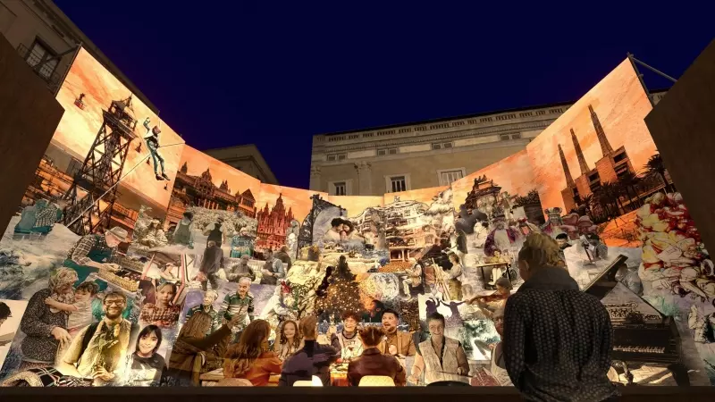 El projecte de pessebre de la plaça Sant Jaume de Barcelona