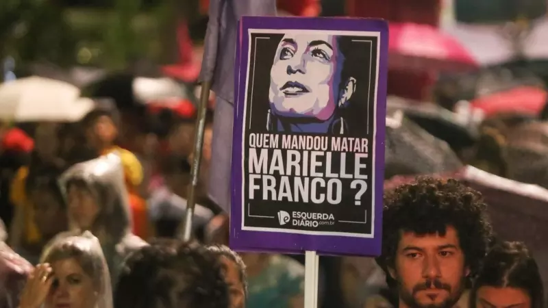 Foto de archivo de una concentración en protesta por el asesinato de Marielle Franco.