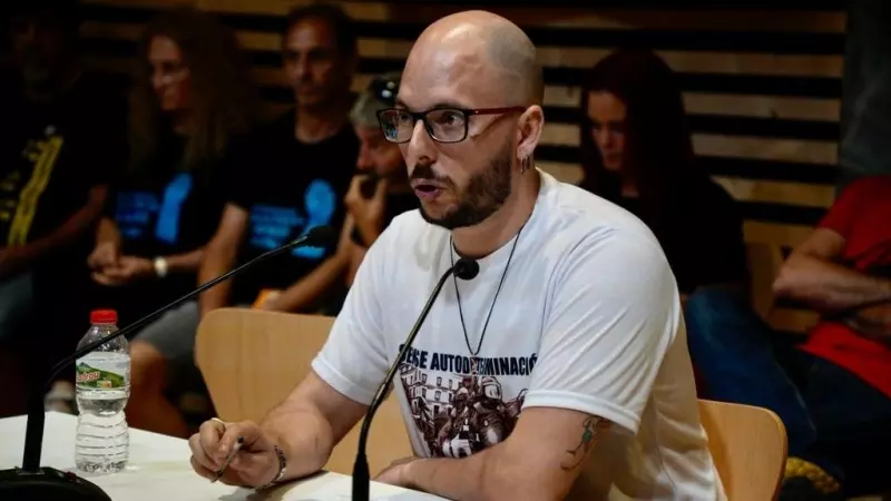 2023 - L'activista independentista Adrián Sas en un acte.
