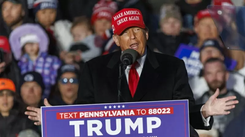 El expresidente estadounidense, Donald Trump, habla durante un mitin en Pensilvania (Estados Unidos), el 13 de abril de 2024.