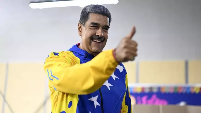 Nicolás Maduro, tras votar en un colegio electoral, a 28 de julio de 2024.