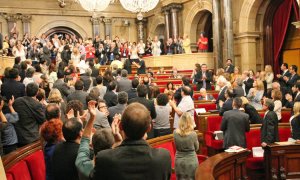 El Parlament de Catalunya després d'aprovar la Llei contra la LGTBIfòbia. PARLAMENT