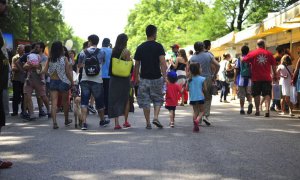 La Feria del Libro de Madrid, en el Paseo de Coches del Parque de El Retiro. EFE