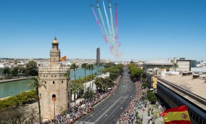 Imagen del último Día de las Fuerzas Armadas, en Sevilla. Casa Real