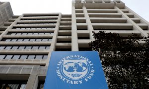 El logo del FMI en su sede en Washington.  REUTERS/Yuri Gripas