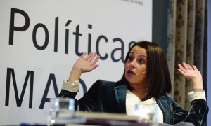 La presidenta y portavoz del Grupo de Ciudadanos en el Congreso de los Diputados, Inés Arrimadas, participa esta mañana a un encuentro informativo organizado por El Mundo-Diario de Castilla y León. Arrimadas ha rechazado este lunes analizar el relevo de