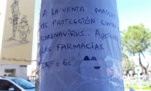 Anuncio de la venta fraudulenta de mascarillas.