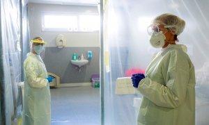 Imagen de la UCI del Hospital San Pedro de Logroño. EFE/Raquel Manzanares.