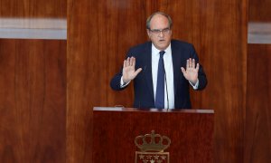 15/09/2020.- El portavoz del PSOE en la Asamblea, Ángel Gabilondo, durante su intervención en la segunda sesión del debate sobre el estado de la región, celebrada este martes en la Asamblea de Madrid. EFE/ Juanjo Martín