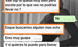 MierdaJobs - Rechazada de un puesto de camarera por tener poco pecho: "El top te queda muy bien pero escote no podrías llevar"