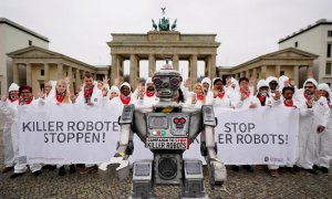 Protesta contra los "robots asesinos"