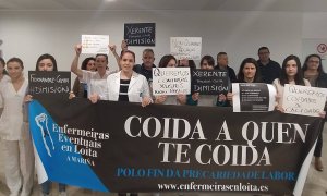 Protesta de Enfermeiras Eventuais en Loita. - Plataforma