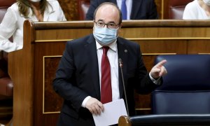 El ministro de Política Territorial, Miquel Iceta durante la sesión de control al Gobierno este miércoles en el Congreso.