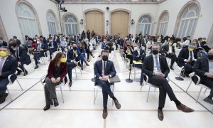 L'auditori del Parlament on se celebra el ple d'investidura.