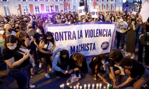 Asistentes a la concentración de en la madrileña Puerta del Sol.