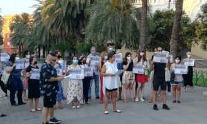 Concentración en defensa de la cultura en València.