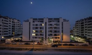 Torres de tensión el día en el que el precio de la luz alcanza un máximo histórico, a 20 de julio de 2021, en el Cañaveral, Madrid.