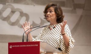 La exvicepresidenta del Gobierno y secretaria de Igualdad del PSOE, Carmen Calvo.