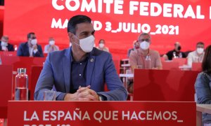 El presidente del Gobierno y secretario general del PSOE, Pedro Sánchez, durante la reunión del Comité Federal socialista del pasado julio. E.P./Isabel Infantes