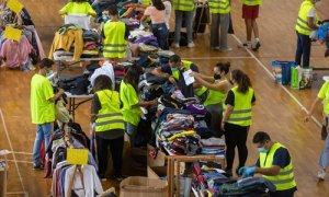 Recogida de donaciones en La Palma.