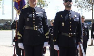 El teniente de Infantería de Marina en la situación de retiro José Manuel Candón y el brigada Raúl Alfonso González.