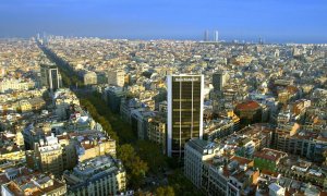 Vista de la sede del Banco Sabadell en la avenida Diagonal de Barcelona.