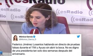 Indignación por el silencio de Ayuso ante las teorías conspiranoicas de Losantos sobre el 11M