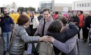 25/03/2022 - Refugiades ucraïneses arriben a Girona.