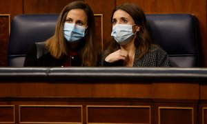 /7/04/2022) Ione Belarra e Irene Montero en el Congreso de los Diputados.