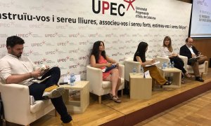 El debat entre representants dels partits polítics de l'esquerra catalana en una edició anterior de la UPEC.