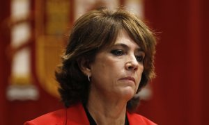 La Fiscal General del Estado, Dolores Delgado, asiste al acto de entrega de los XVI Premios del Observatorio contra la Violencia Doméstica y de Género, en la Sede del Consejo General del Poder Judicial, el 12 de noviembre de 2021