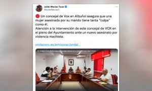 Indignación por el concejal de Vox que dice que la mujer asesinada por su marido en Albuñol tiene "culpa" como él