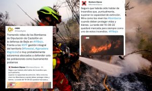 "Fuera, fuera": el estremecedor vídeo de unos bomberos en Castelló rodeados por las llamas