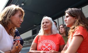 La presidenta de la Taula del Tercer Sector Social, Francina Alsina, i la portaveu de l'Aliança contra la Pobresa Energètica, Maria Campuzano.