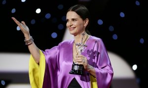 Juliette Binoche recogió el Premio Donostia.